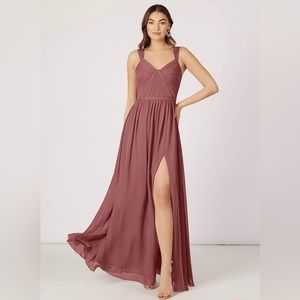 Custom Azazie bridesmaid dress in amethyst